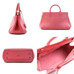 Saint Laurent Shoulder Gauche pink leather Cavalieve Bag silver
